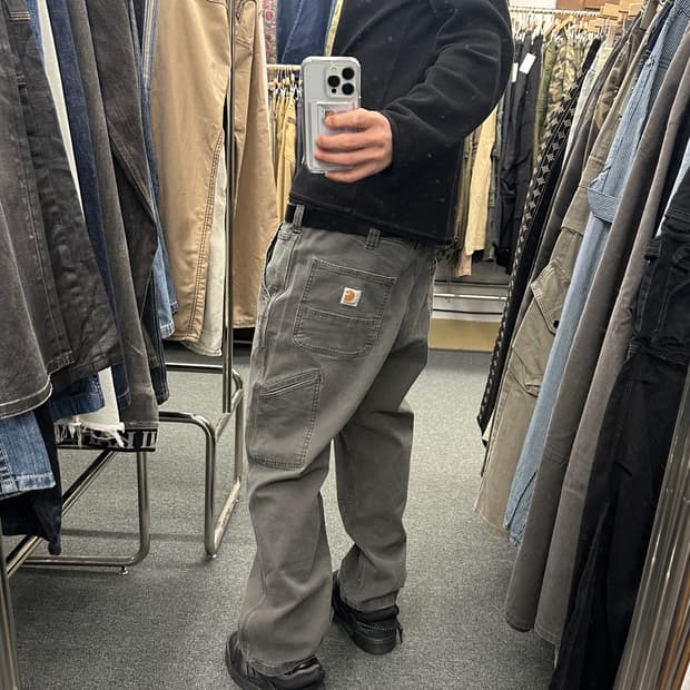 38) 칼하트 Relaxed Fit 차콜 워크팬츠 