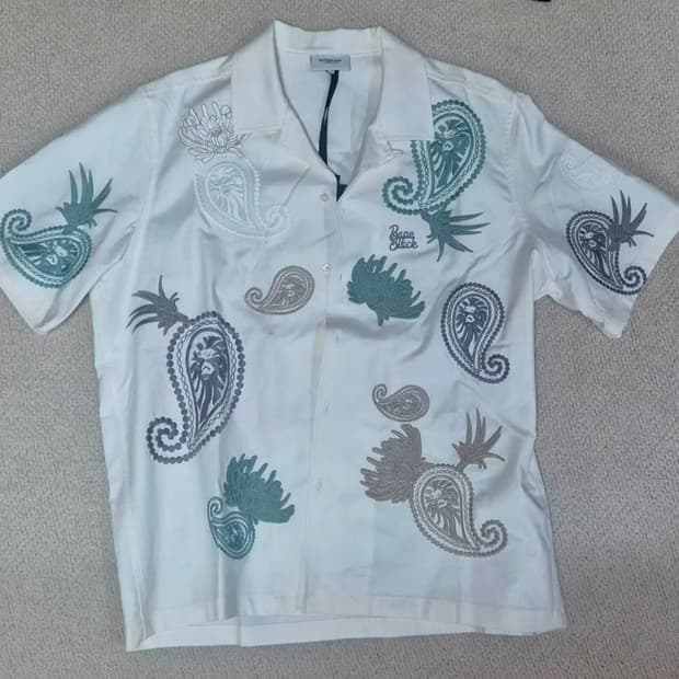 BAPE BLACK 반팔 셔츠 BAPE Black Bold Paisely