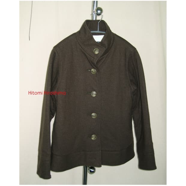 Hitomi Hiroshima 퀼티드 하이넥 자켓