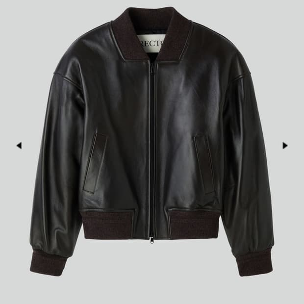 [할인] 렉토 25FW 빈티지 이펙트 레더 봄버 자켓 빈티지 브라운