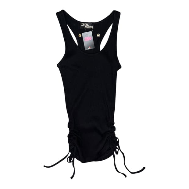 CECIL McBEE 세실맥비 금체인 포인트 셔링 골지나시 갸루y2k