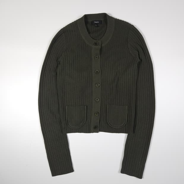 띠어리 크롭 가디건 