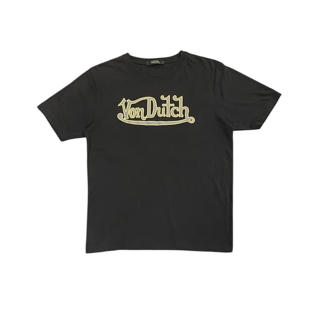 Von Dutch 골드 로고 레터링 반팔티셔츠