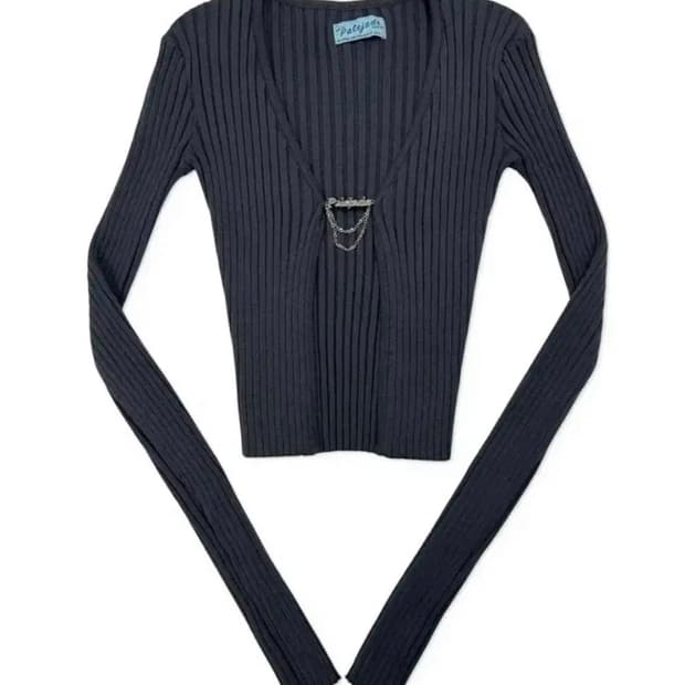 페일제이드 펜던트 가디건 빈티지 네이비