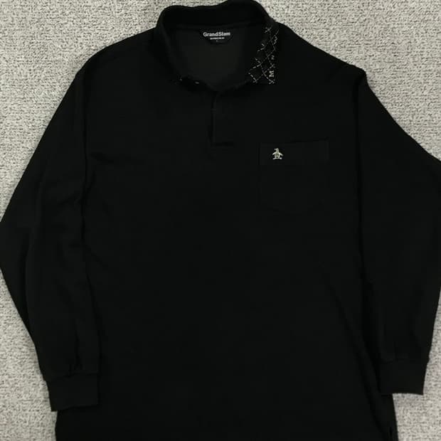 Vintage Black Pocket Polo
