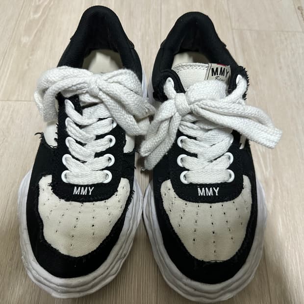 미하라야스히로 웨인 OG 솔 캔버스 블랙 화이트 42