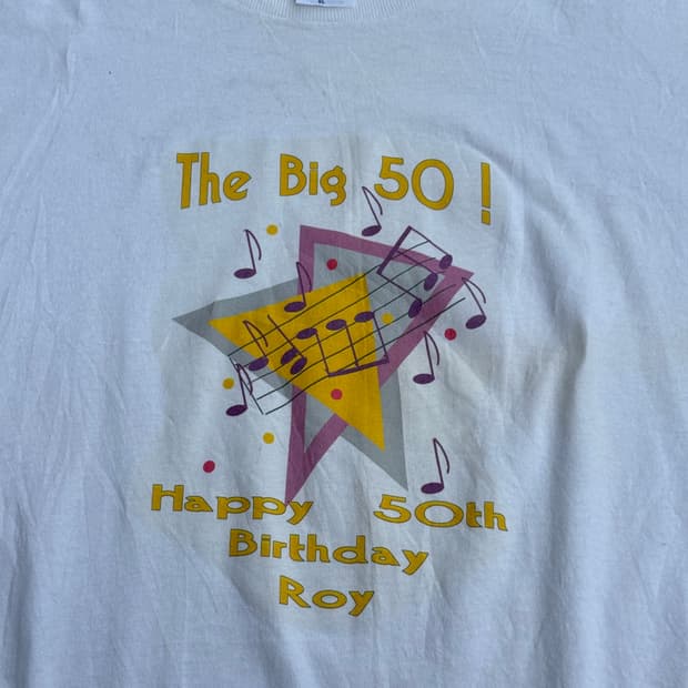 90s Made In USA The big 50! 화이트 티셔츠 XL