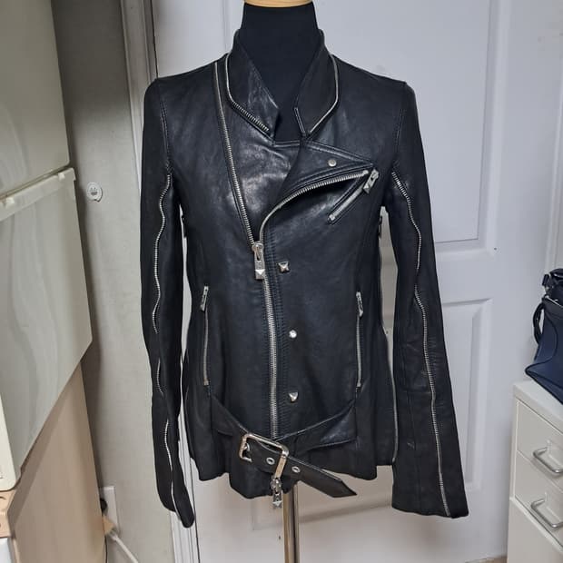 Hogan 호간 램스킨 양가죽 라이더 자켓 40사이즈(약44~날씬55)