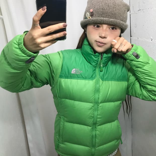 노스페이스 700 눕시 그린 패딩 (80)