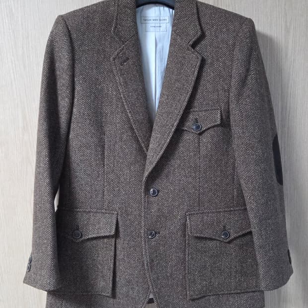 쏭스튜디오 헤링본 울 자켓