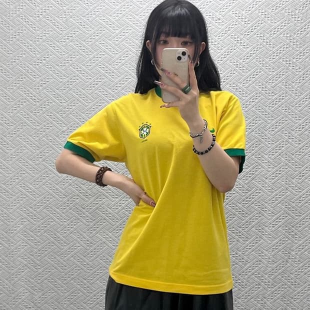 나이키 올드스쿨 레트로 빈티지 브라질 반팔티 S C12022