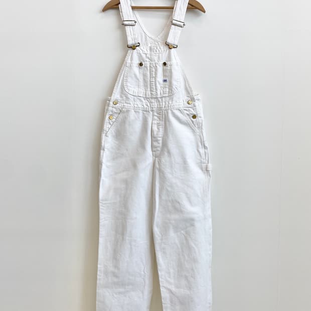 90's 리 화이트 데님 오버롤
