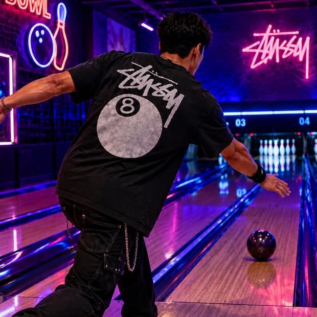 STUSSY 스투시 에잇볼 피그먼트 다이드 반팔 티셔츠