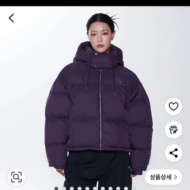 널디 헤비 볼륨 다운 자켓 퍼플 m