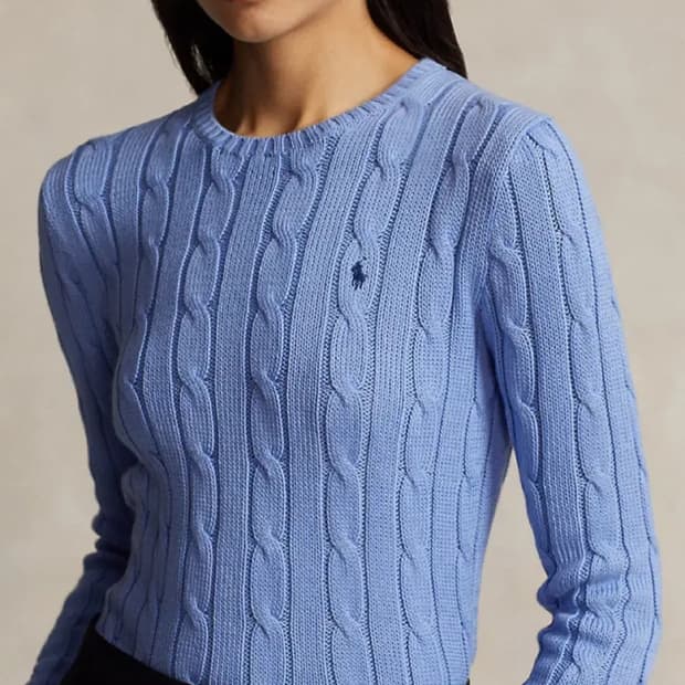 폴로랄프로렌 여성 피마코튼 니트 S사이즈 블루