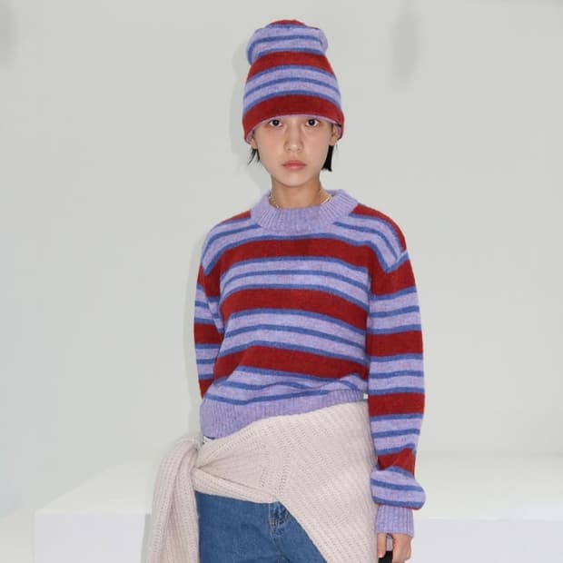 플리즈프로젝트 23FW COUNTRY STRIPE KNIT