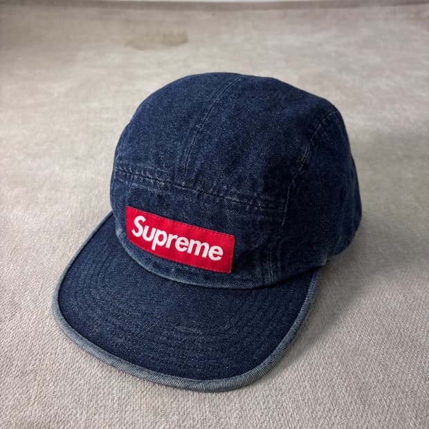 슈프림 박스로고 캠프캡 데님 볼캡