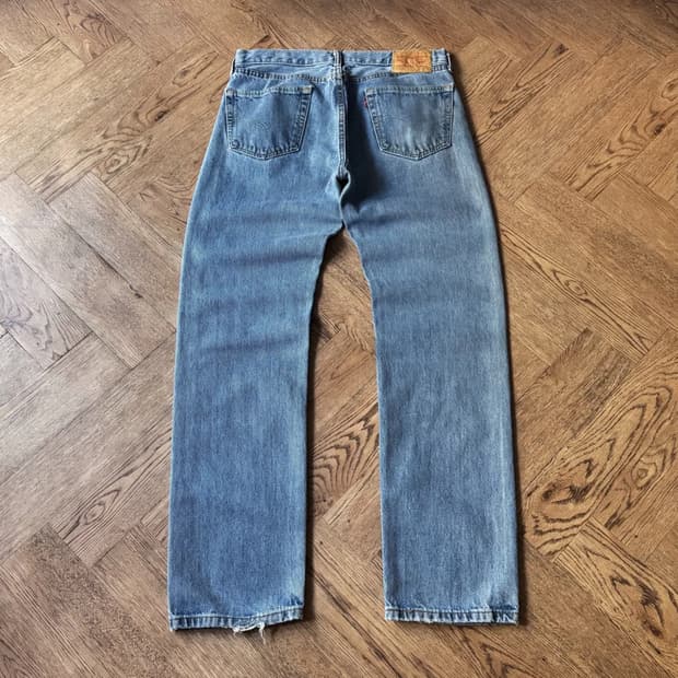 [34]리바이스 505 미디엄블루 워싱 데님 팬츠