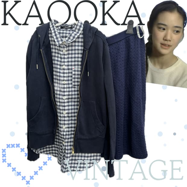 🤍하구미의 모리걸 코디세트🤍네이비 스즈코 사와코 어스뮤직 후드집업