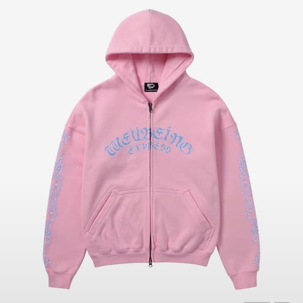 웰빙익스프레스 후드집업 핑크