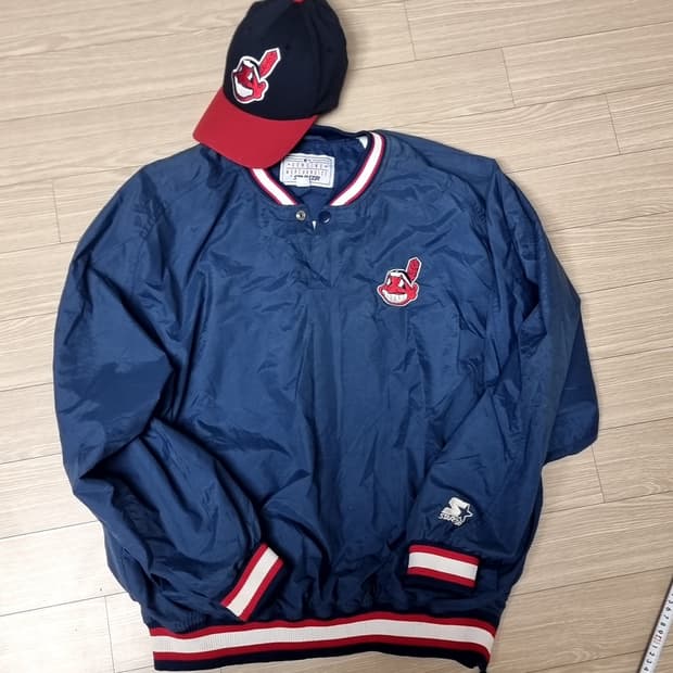 MLB 클리블랜드 인디언스 웜업 바람막이(xl)