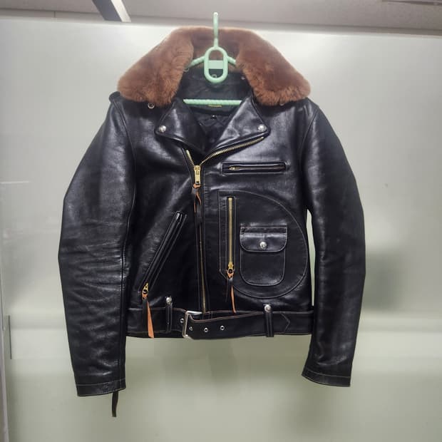 리얼시몬스 j24더블 라이더자켓 차심 말가죽