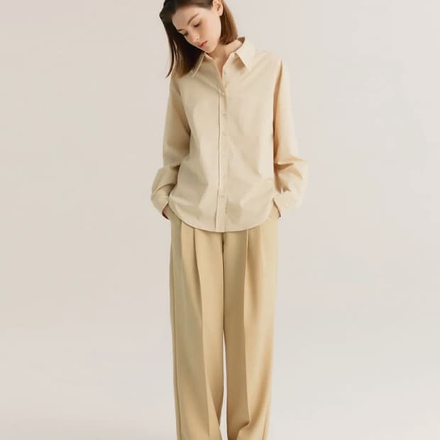 시티브리즈 투턱 와이드 슬랙스 팬츠