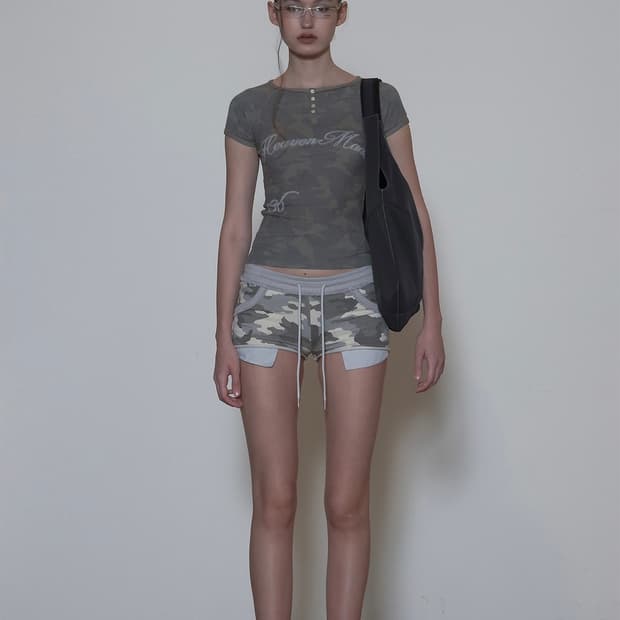 스컬프터 카모 반바지