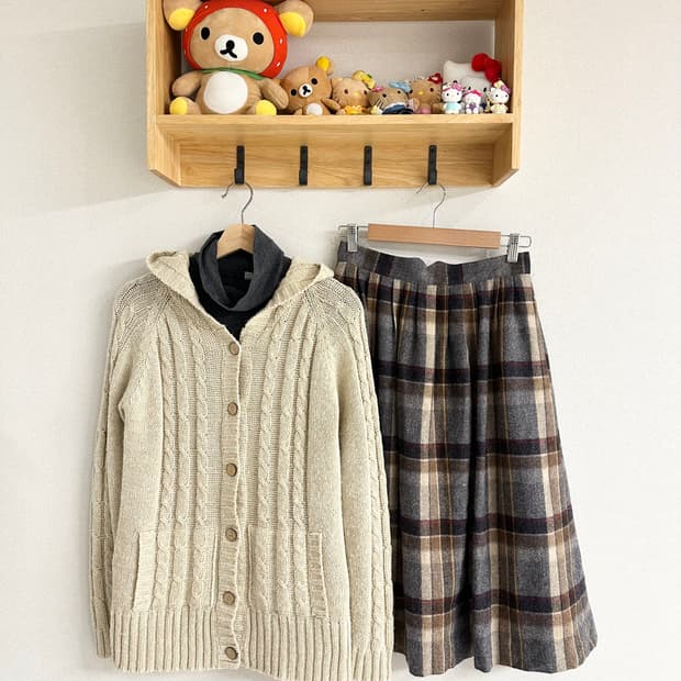 jpn 하구미 모리걸 스즈코 너드 히피 아오이유우 레이어드 코디세트