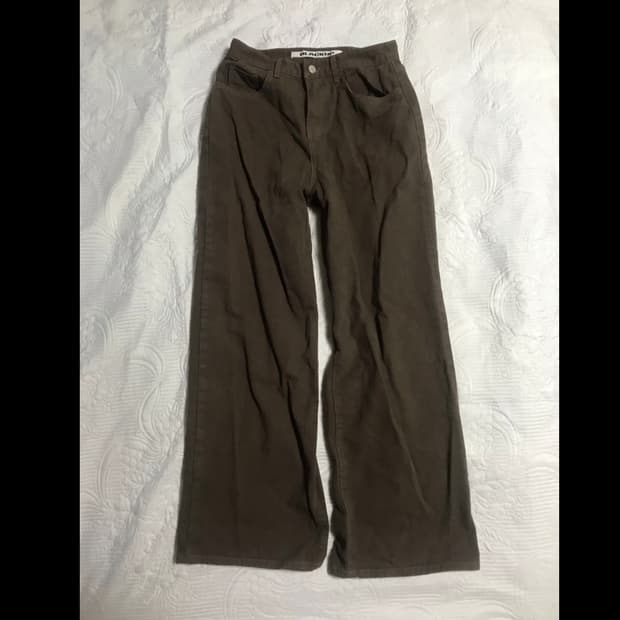 블랙업 마틴 와이드 다잉 코튼 팬츠 브라운