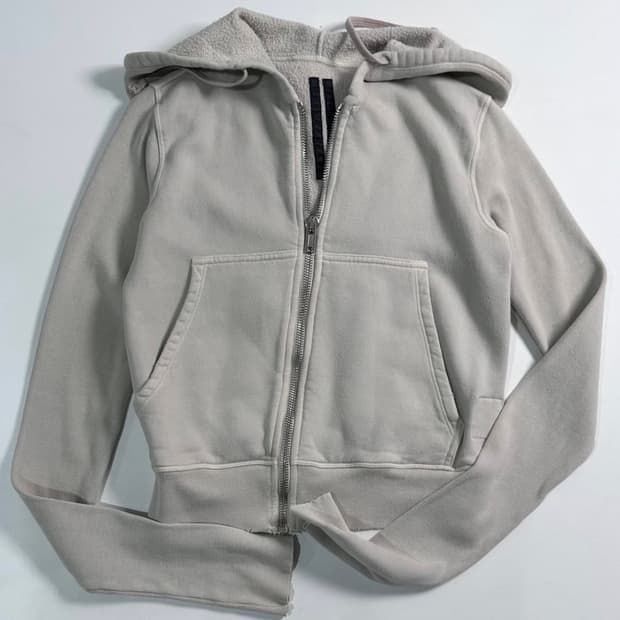 릭오웬스 크롭 후드집업 XS