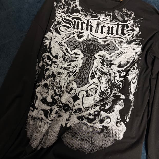 빈티지 검정 롱슬리브 긴팔 