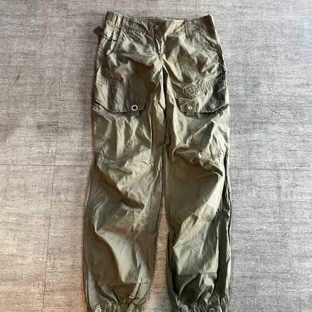 일본빈티지 Colors 올드스쿨아메카지 조리개 조거팬츠 카키