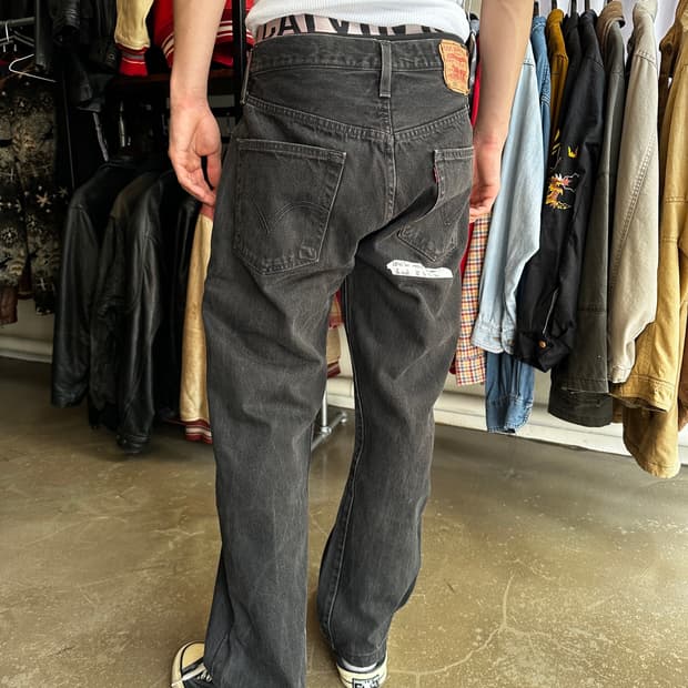 90-00s Levi’s 501 블랙 데님 팬츠 w30