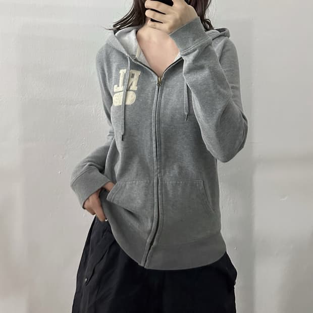 (M) 폴로 그레이 후드집업