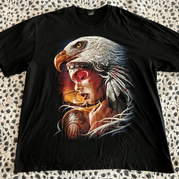 USA Rock Eagle 락이글 싱글스티치 티셔츠 XXL 구제 빈티지