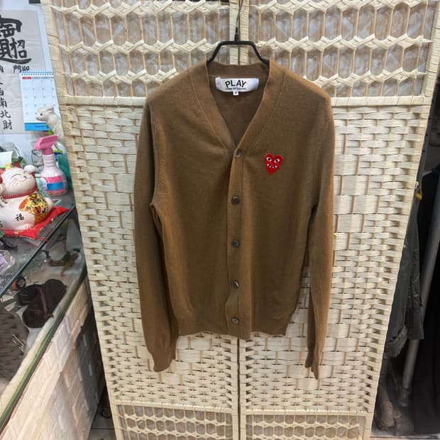 95 정품 꼼데가르송 더블 레드와펜 가디건 팝니다