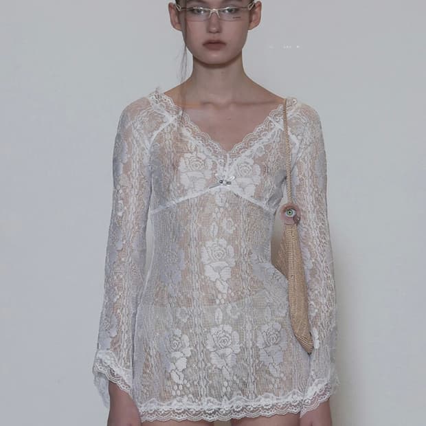 로즈 베이비돌 드레스 화이트