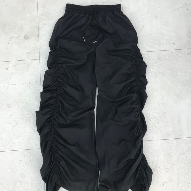 셔링 나일론 트랙 팬츠