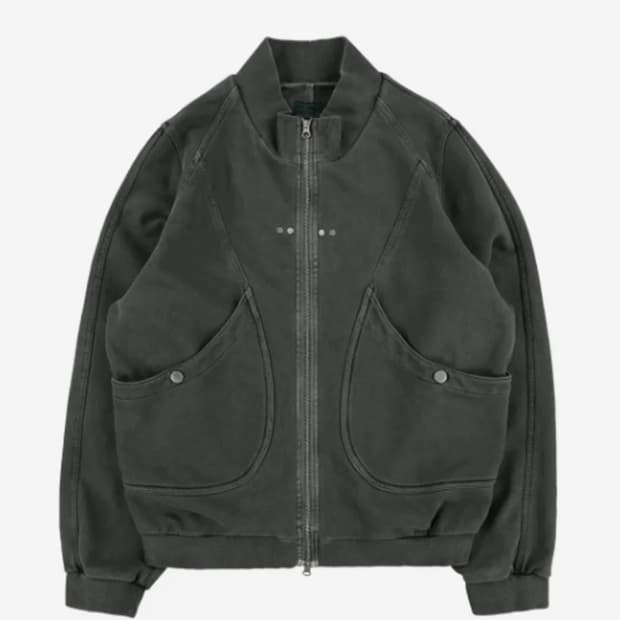 더콜디스트모먼트 빈티지 져지 집업 카키 M