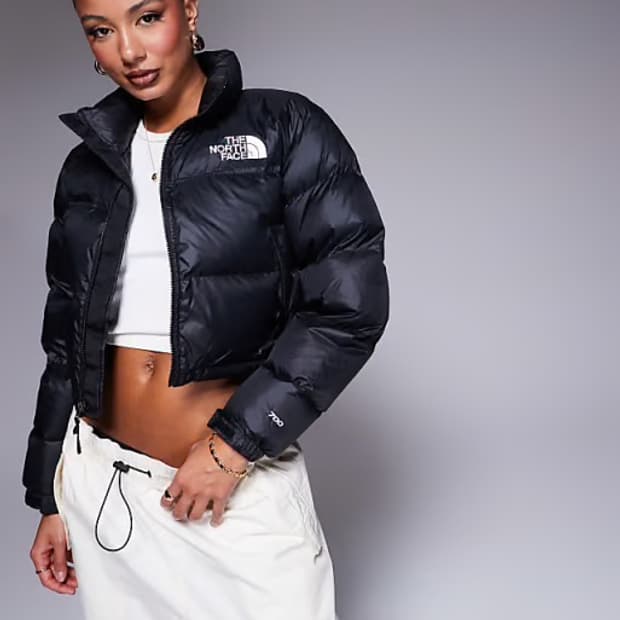 노스페이스 눕시 크롭 패딩 