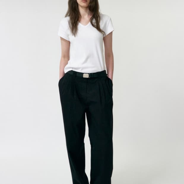 낫띵리튼 lena 3-tuck pants black s