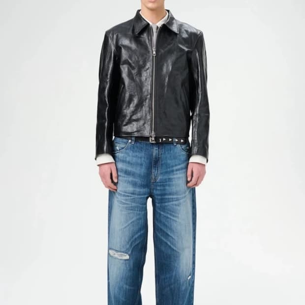 아워레가시 레더 미니 자켓