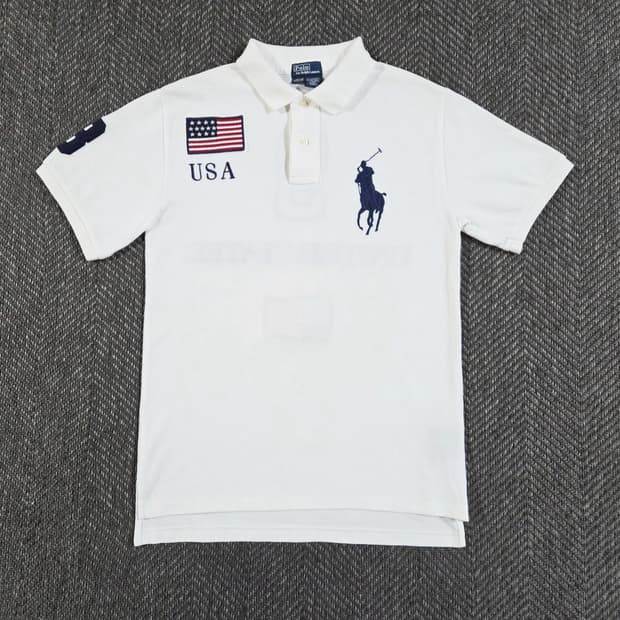 폴로 랄프로렌 치프키프 USA 성조기 빅포니 반팔 카라티
