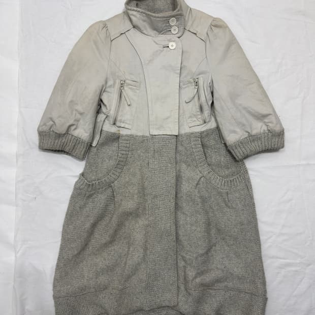 hanii y knit detail twoway jacket