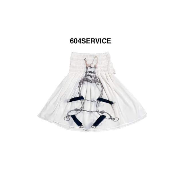 604Service Smoked Side Slit Skirt 스커트