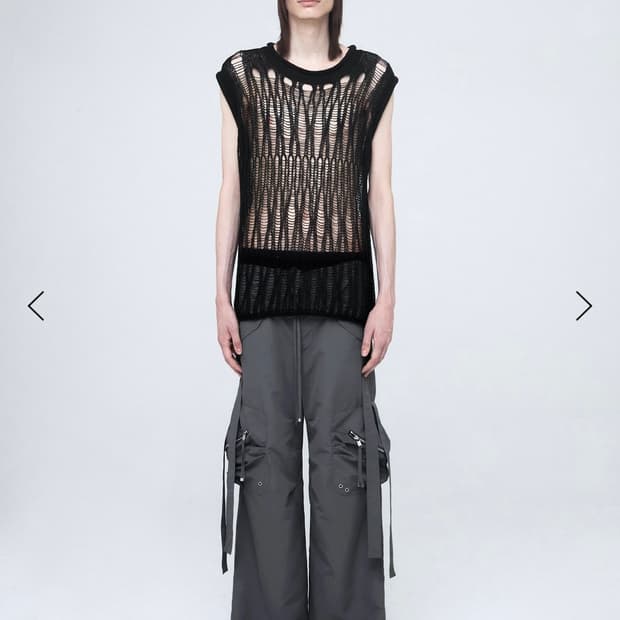 나체 SPARSE KNIT VEST 블랙