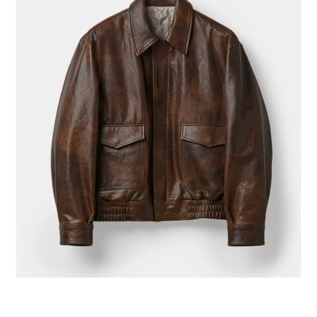 쿠어 배지터블 레더 a-2 자켓 m사이즈