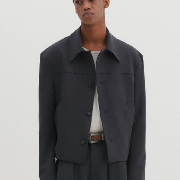 [M]DNSR 클레어 크롭 자켓 차콜