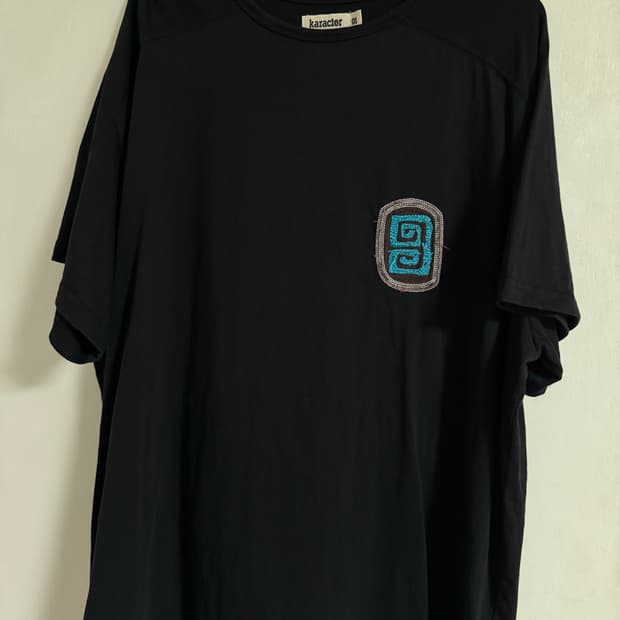 카락터 Fuzzy half T-shirts
